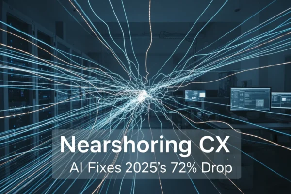Nearshoring CX: AI Fixes 2025’s 72% Drop